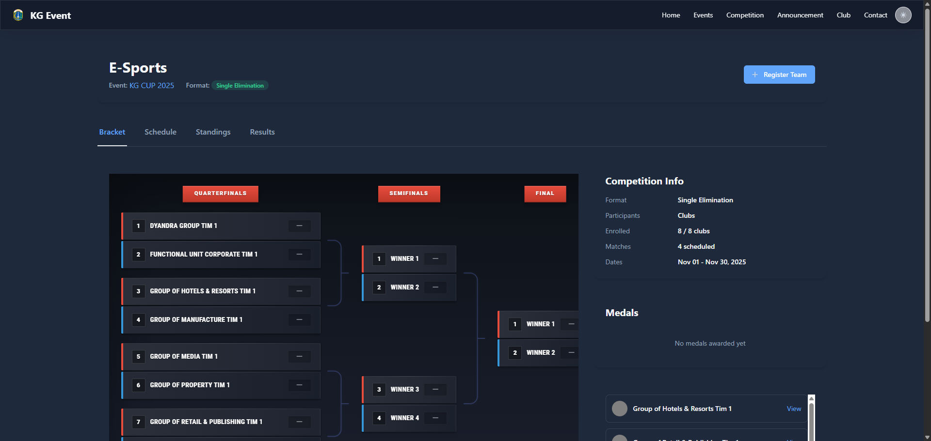 Game Management System (GMS)